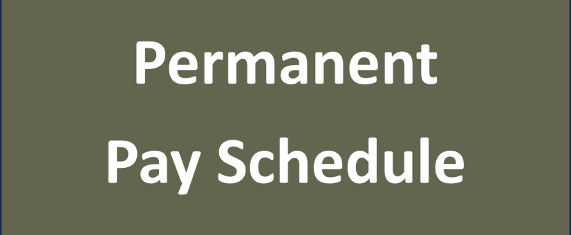 Permanent Pay Schedule